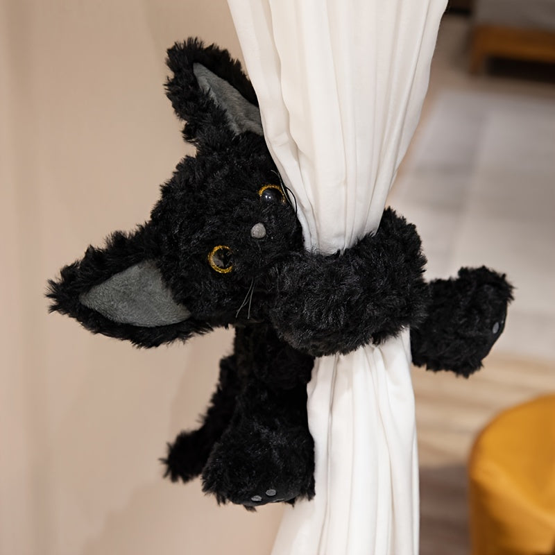 Midnight - Schwarzer gewichteter Katzenplüsch