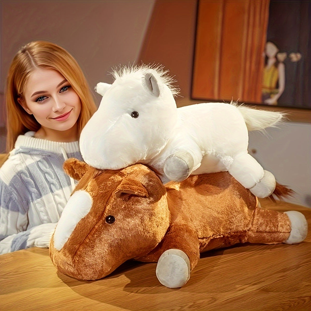 Plüsch Pferd Spielzeug Liegeposition