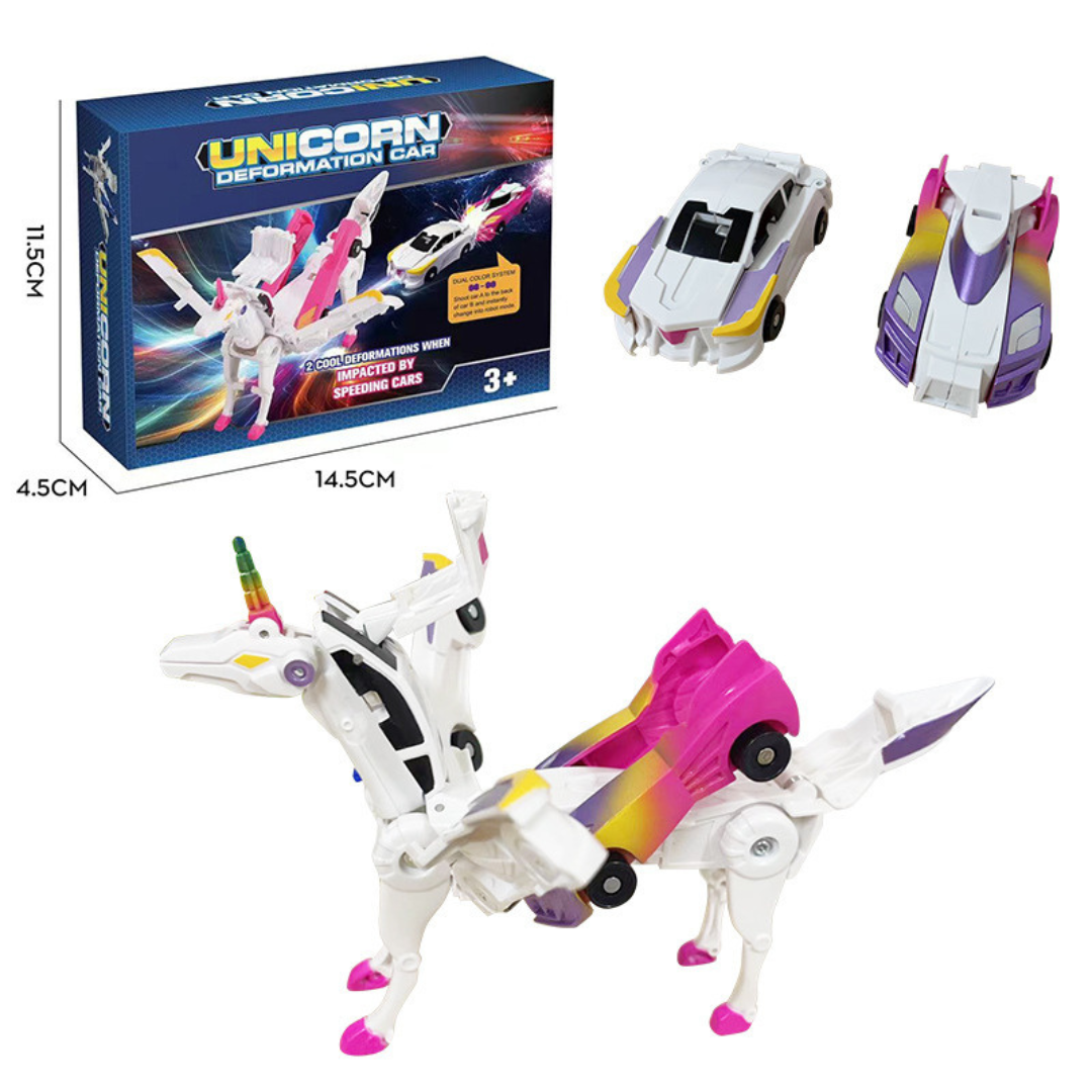 Magnetische einhorn verwandlungsautos