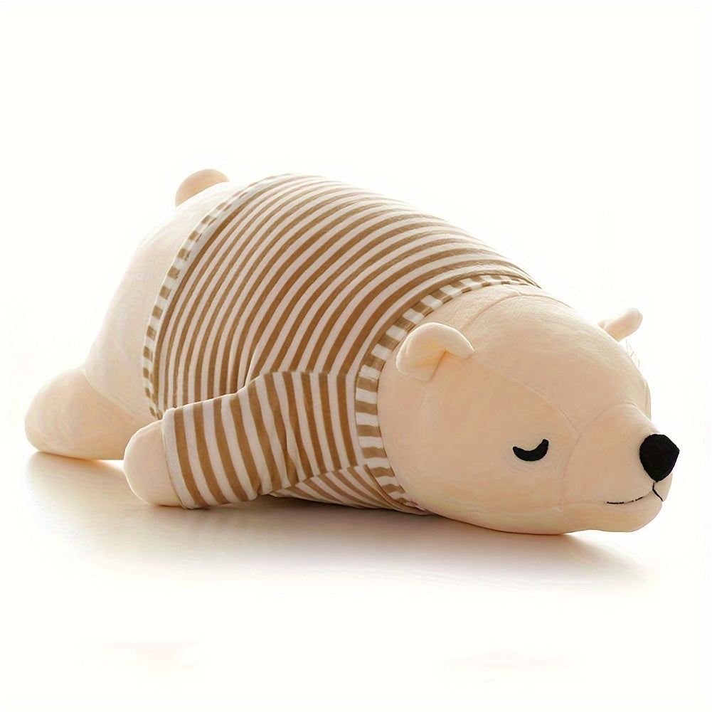 Schlafender Bär Plüsch - Weiß