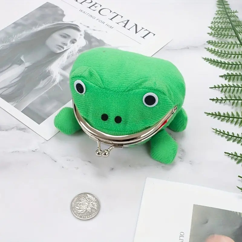 Plüsch-Froschmünztasche