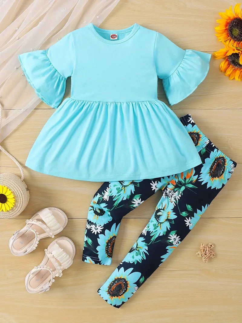 Beatrix - Kleinkind Mädchen Sonnenblumen Playsuit