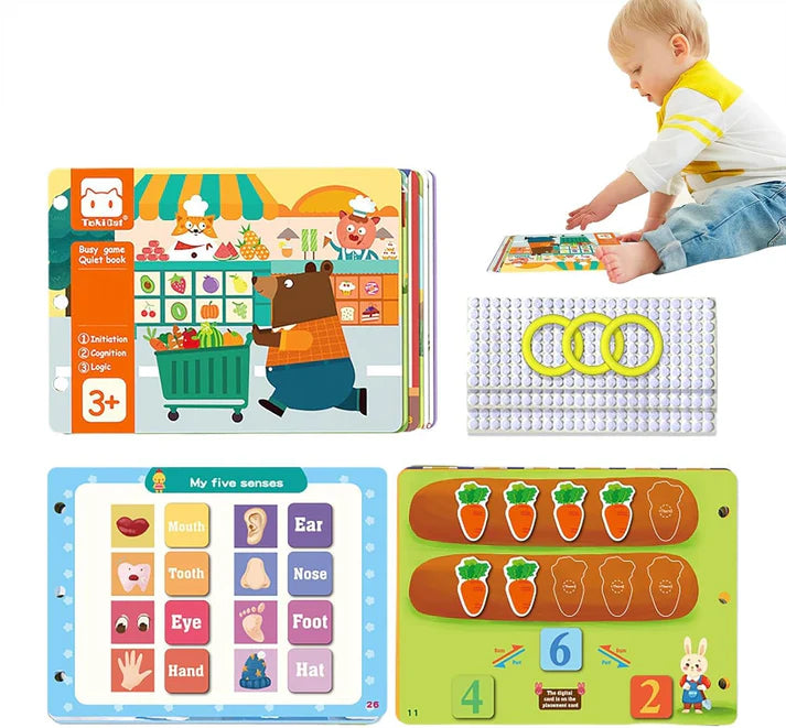 Sensorisches montessori beschäftigungsbuch