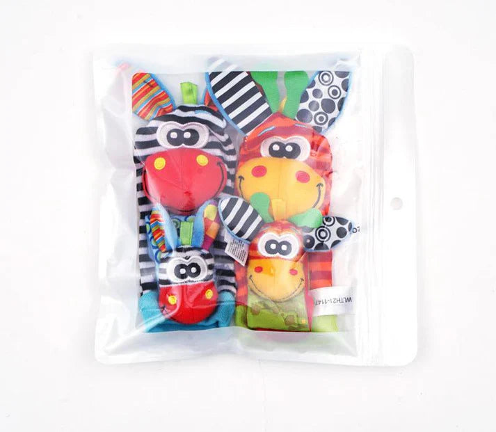 Sensorische baby plüschsocken und armband