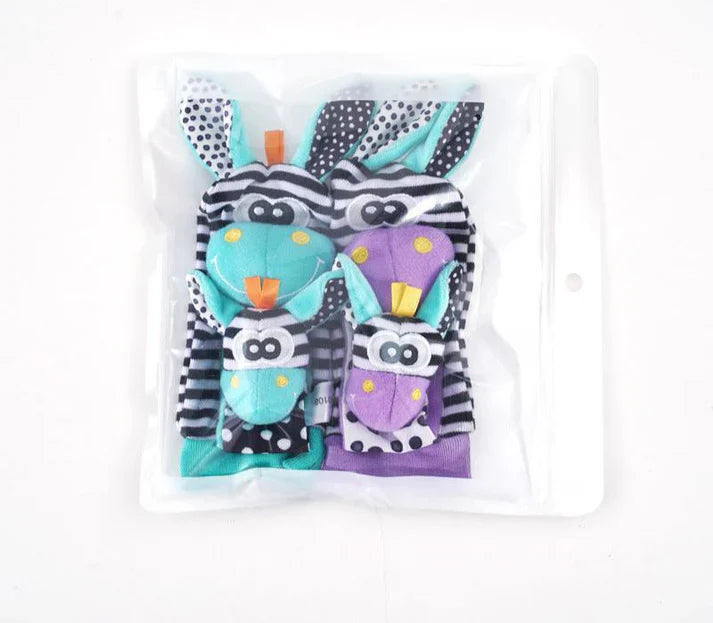 Sensorische baby plüschsocken und armband