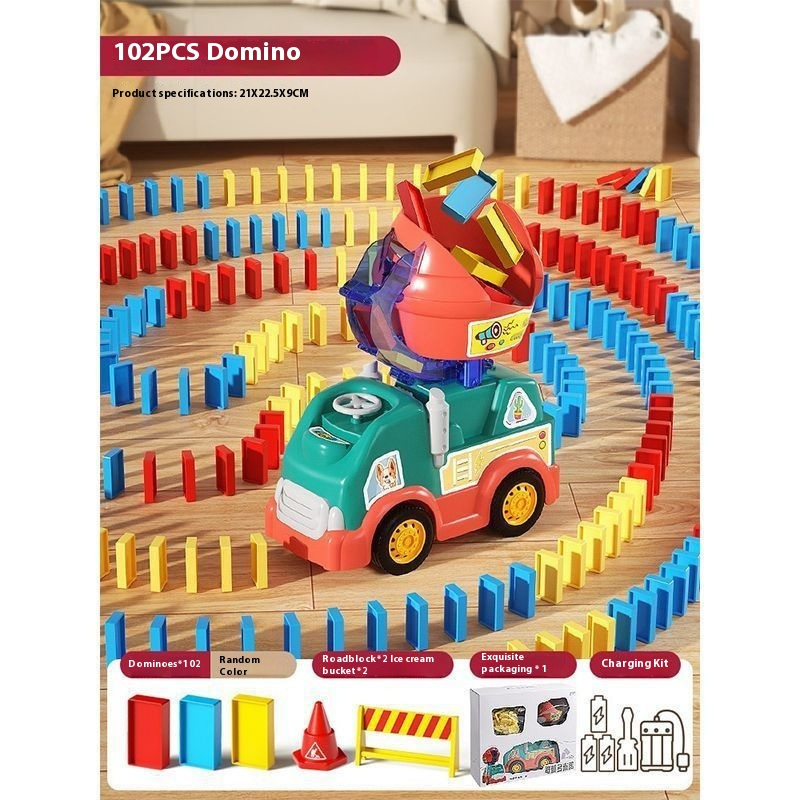 Domino Car - kreativer domino-spaß - domino steine aufstellen
