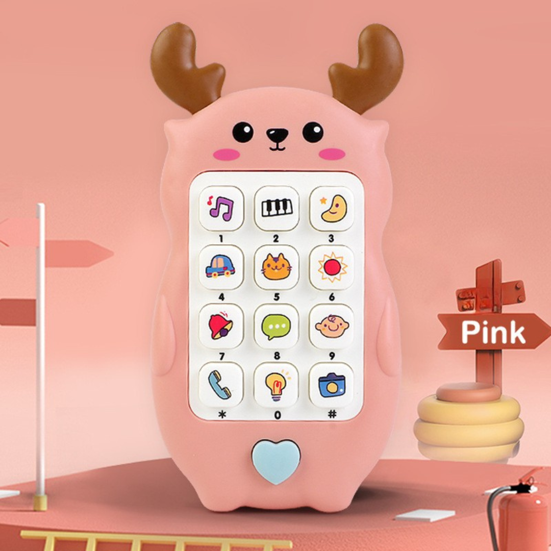 Sensorisches klang telefon für kinder im niedlichen design