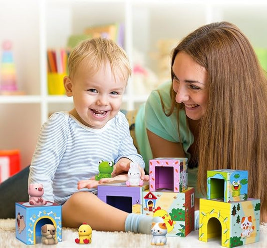 Pädagogisches farm fingerpuppen stappelspiel