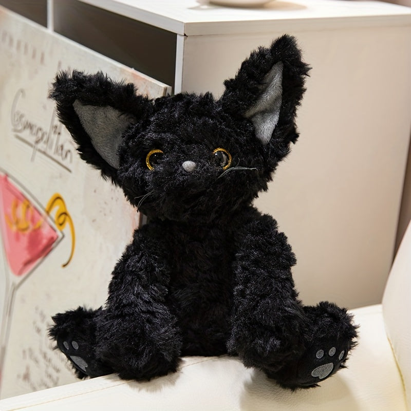 Midnight - Schwarzer gewichteter Katzenplüsch