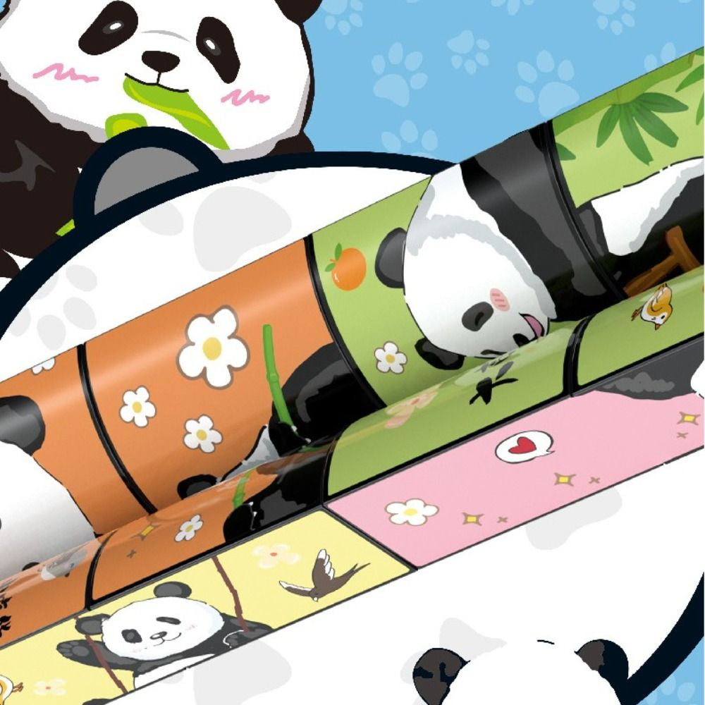 Panda puzzle - pädagogische unterhaltung - rätselwürfel