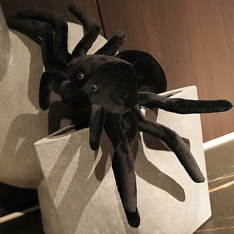 Arachnia – Schwarze Spinne Plüsch Super Soft