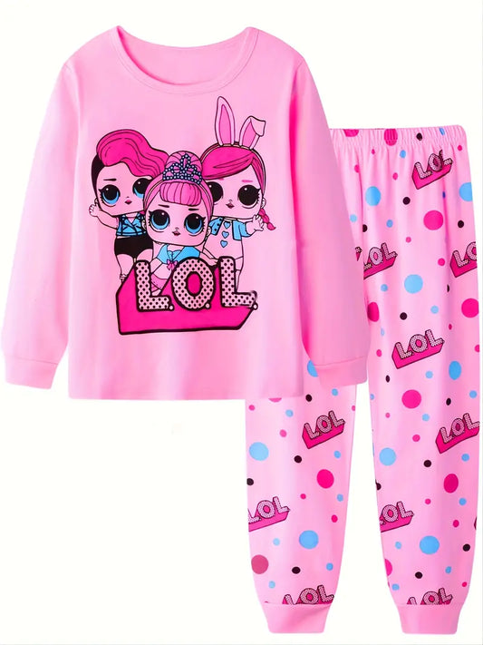 Dorothea - Kleinkind Mädchen 2-teiliges reine Baumwoll-Pyjama-Set