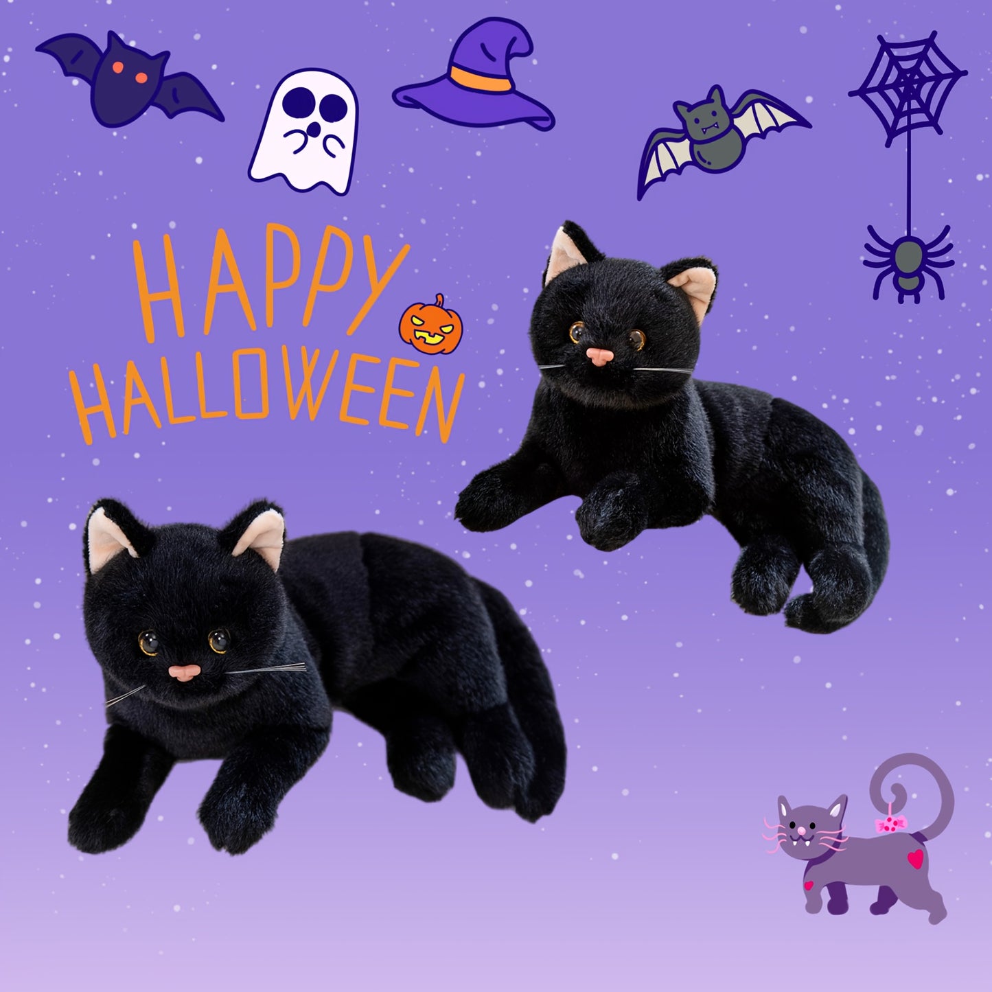 Salem – Halloween Schwarze Katzen Plüsch