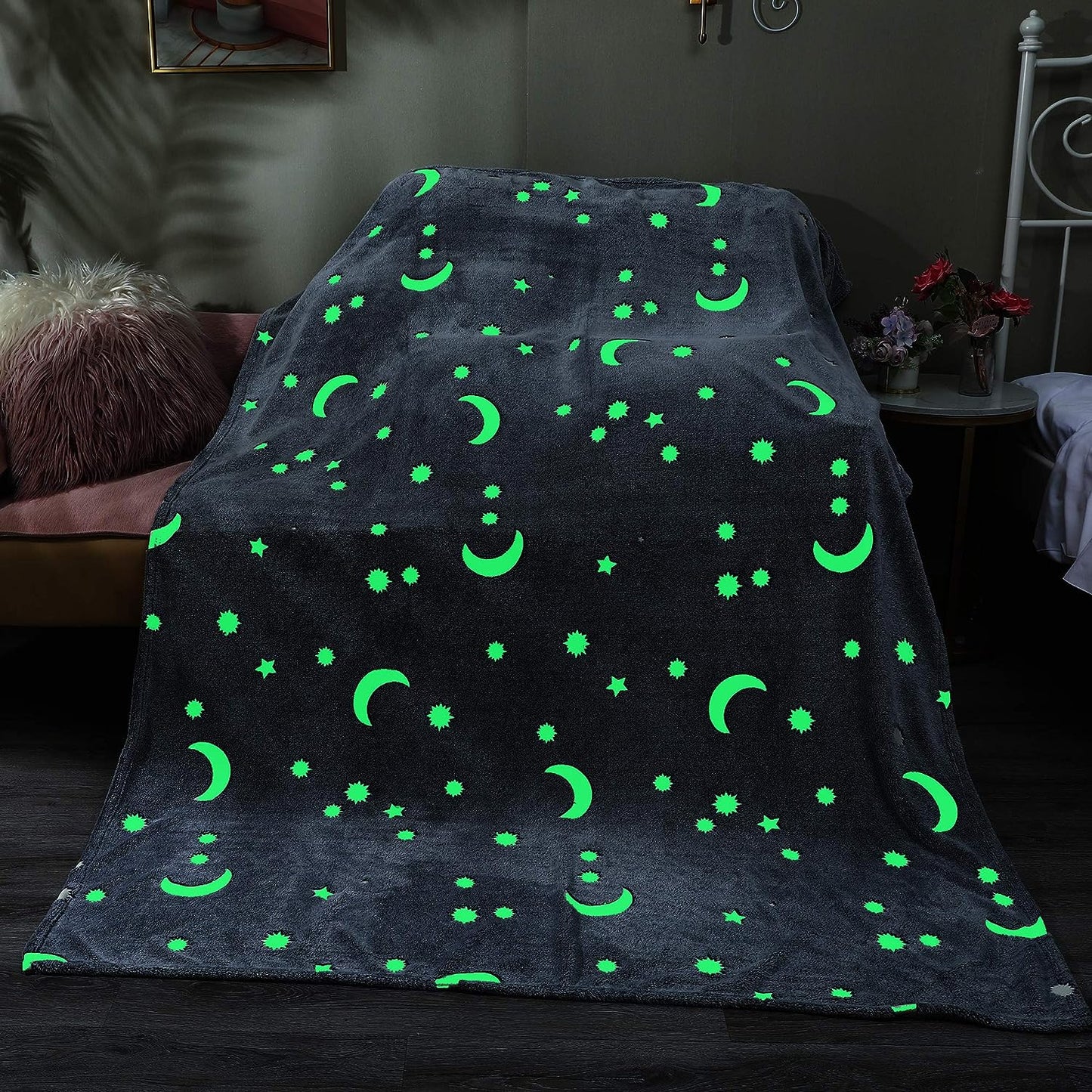 Glow In The Dark Blanket - funkelnde träume - decke mit nachtlichtern