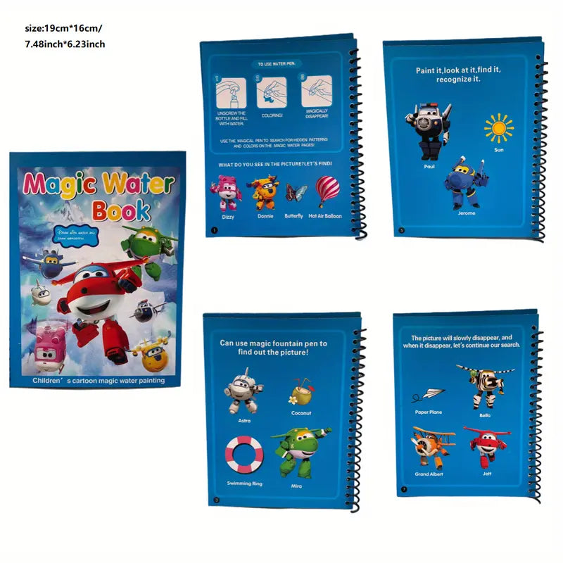 Kinder Zauber-Wasser-Malbuch