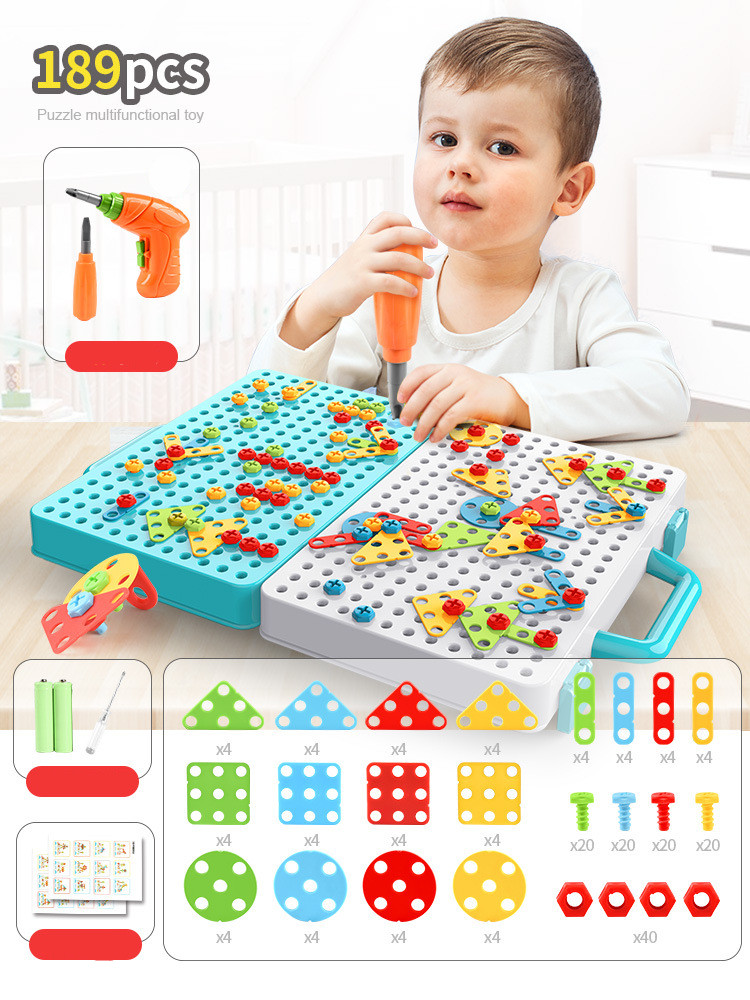 Puzzle Toolbox - schrauben & gestalten - dino-bauspielzeug