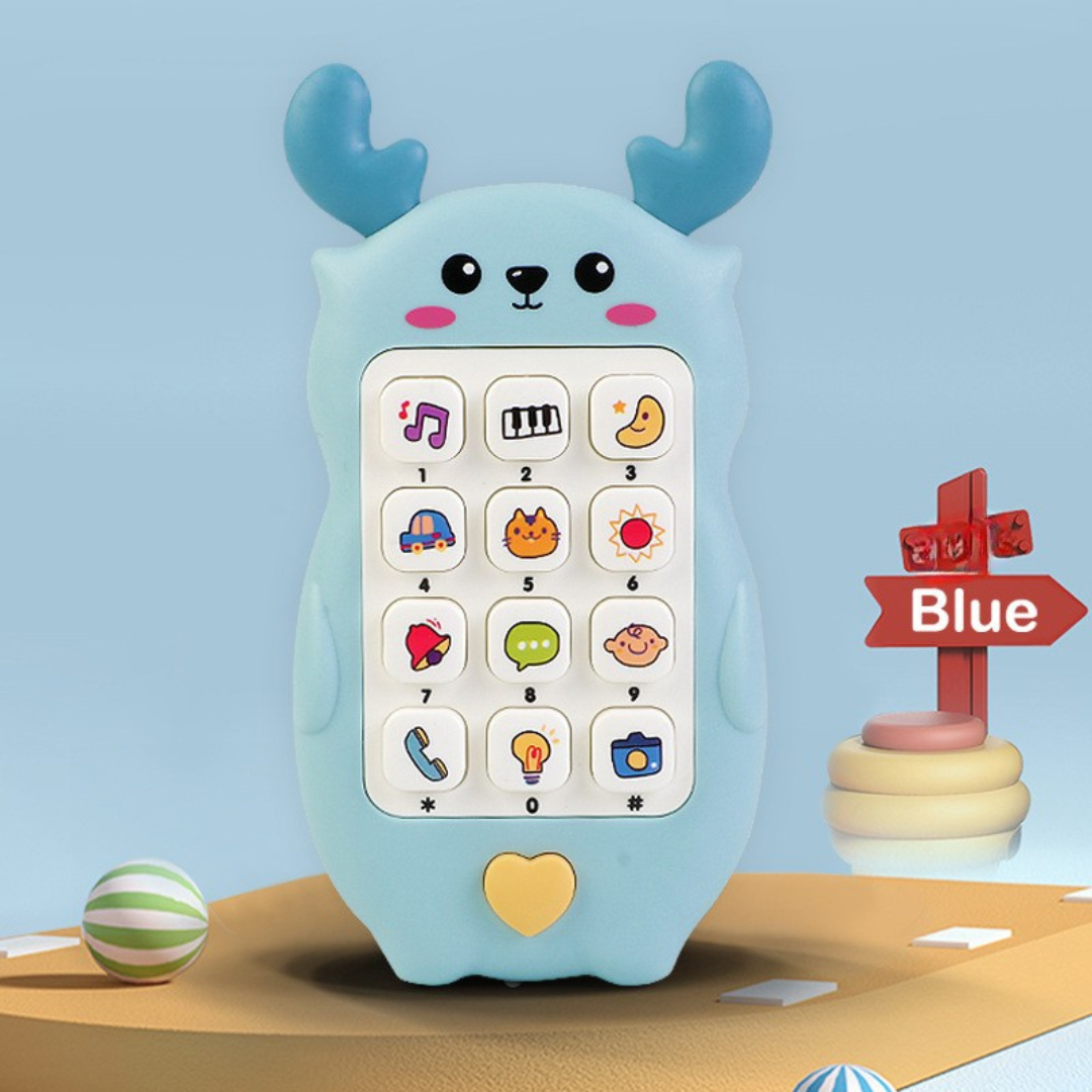 Sensorisches klang telefon für kinder im niedlichen design