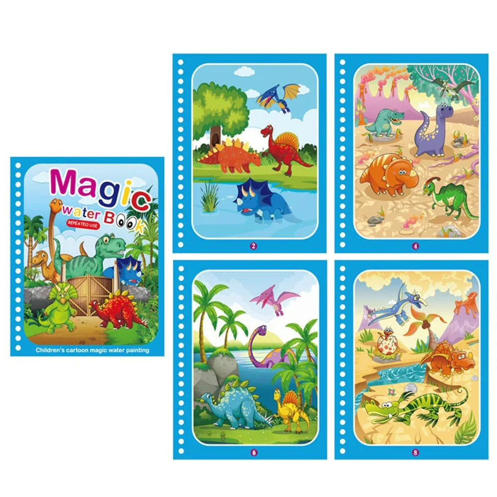 Magisches wasser-malbuch – entdecke versteckte zeichnungen