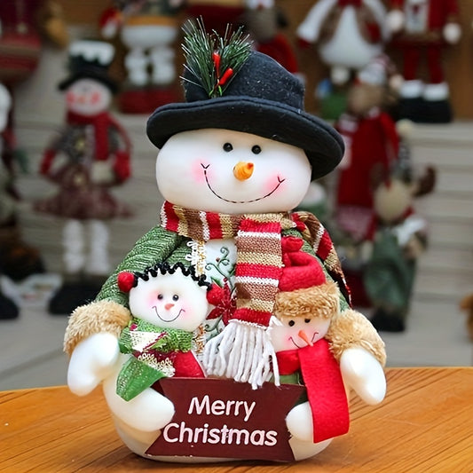 Schneemann Plüschpuppe – Fröhliche Weihnachtsdekoration