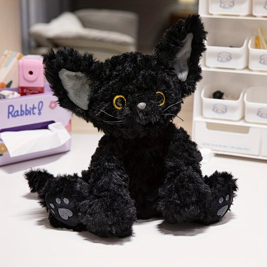 Midnight - Schwarzer gewichteter Katzenplüsch