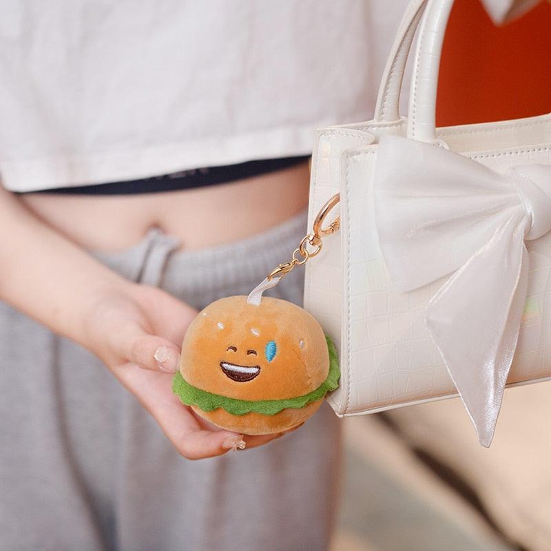 Kawaii Hamburger Schlüsselbund Plüschtier
