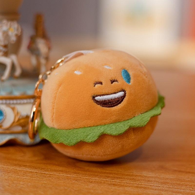 Kawaii Hamburger Schlüsselbund Plüschtier