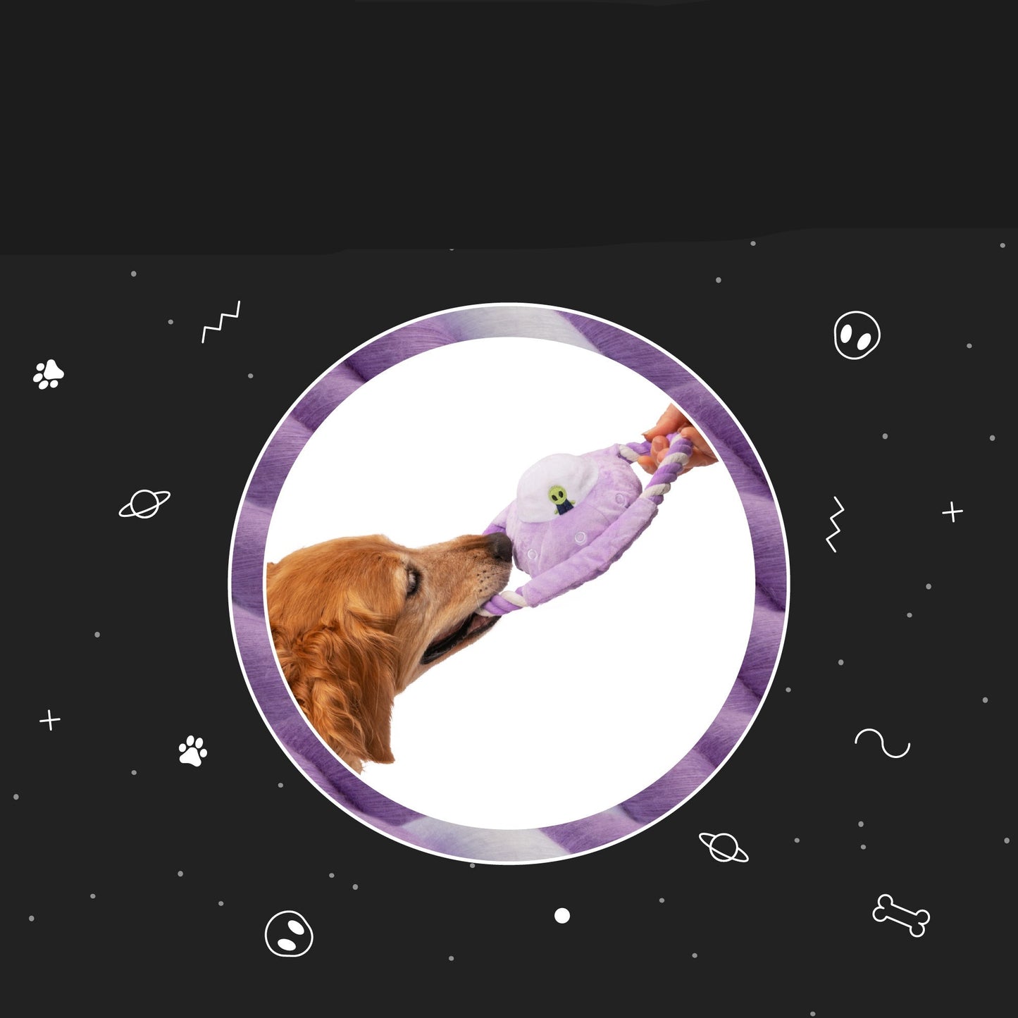 UFO Space Explorers Plush and Rope Dog Toy