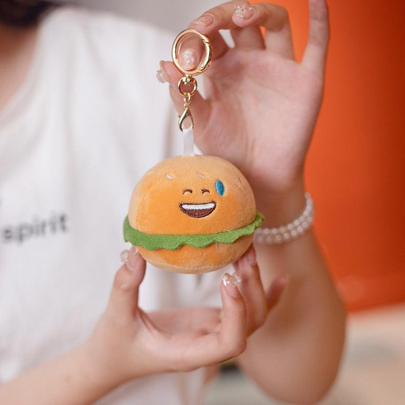 Kawaii Hamburger Schlüsselbund Plüschtier