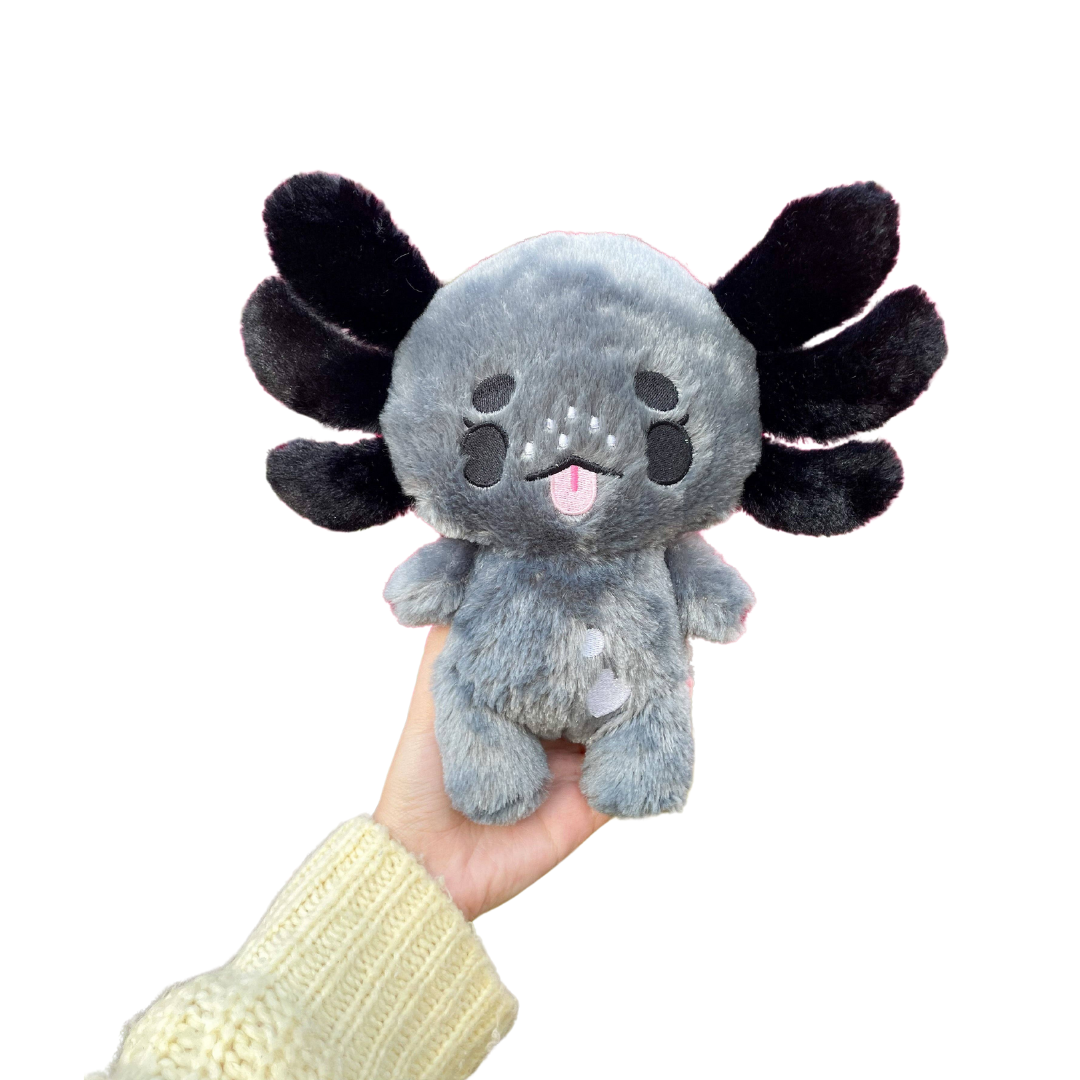 Basura Gang - Pebbles the Black Axolotl Plushie Stuffed Animals - Plushie Depot
