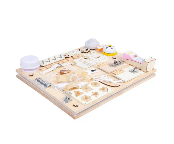 Handgemachtes montessori holzspielbrett