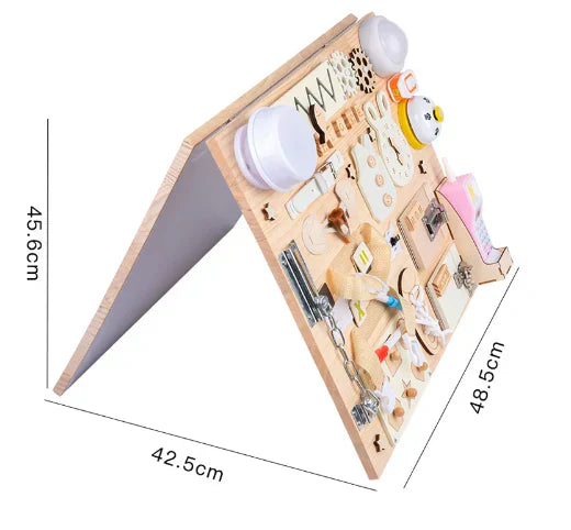 Handgemachtes montessori holzspielbrett