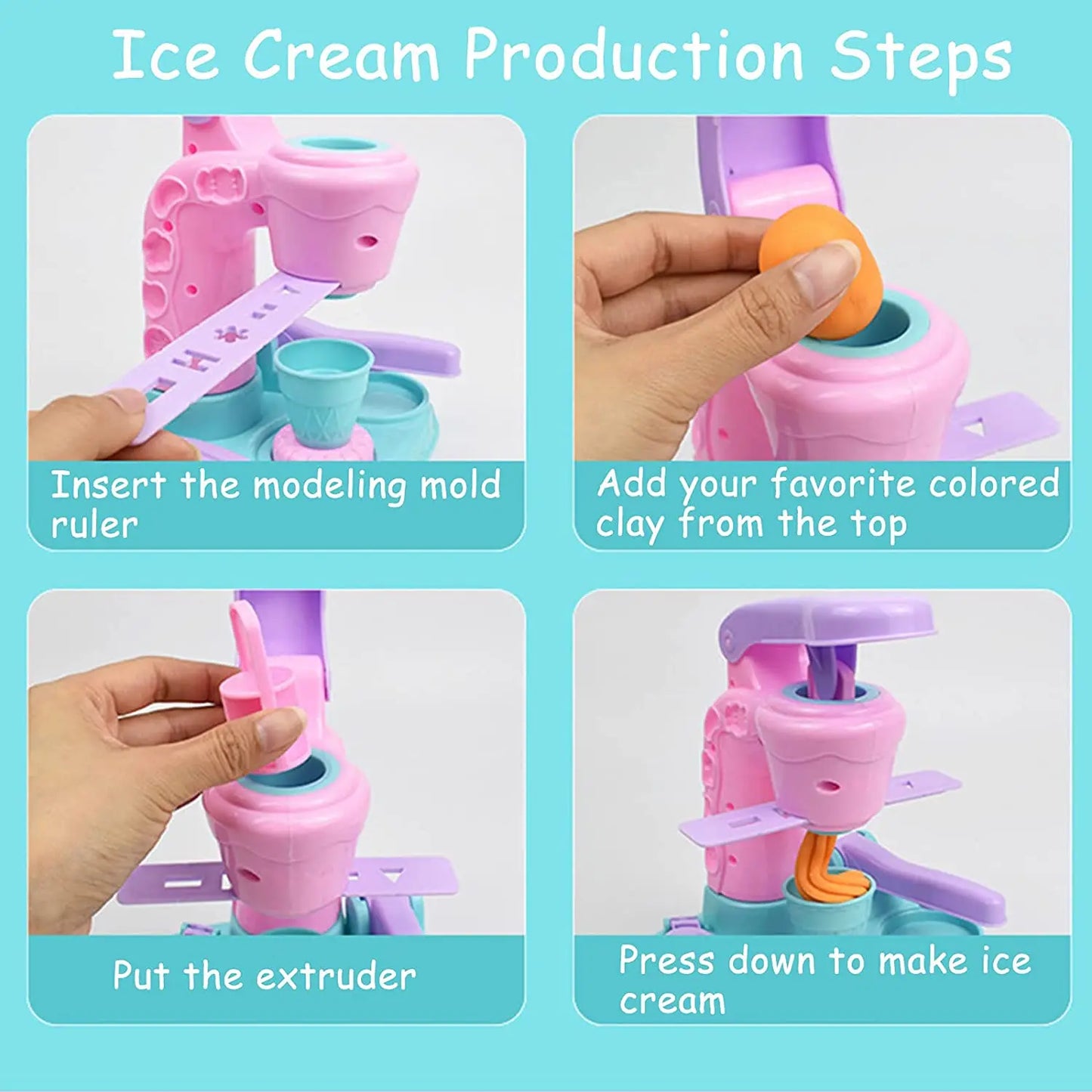 Ice Cream Clay Set - tolle kreationen - knete-eismaschine