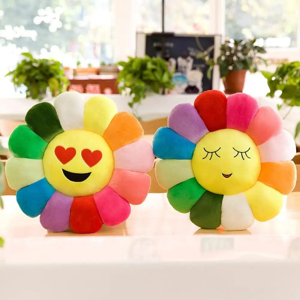 Fröhliches Sonnenblumenkissen