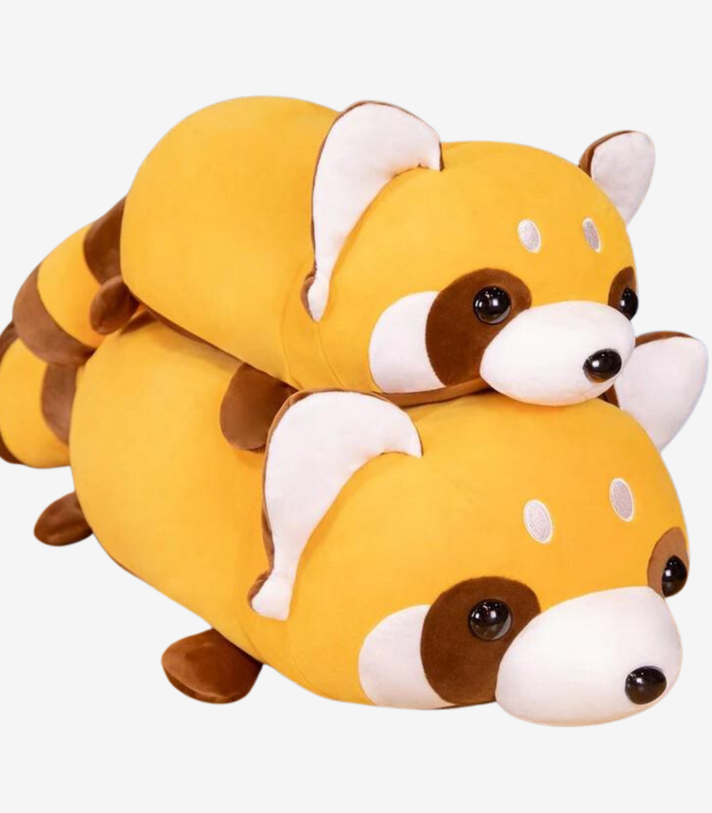 Kawaii Liegender Waschbär Plüschkissen