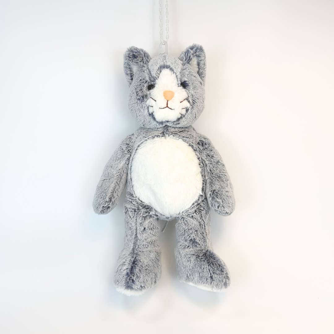 Whiskers - Graue Plüschkatze
