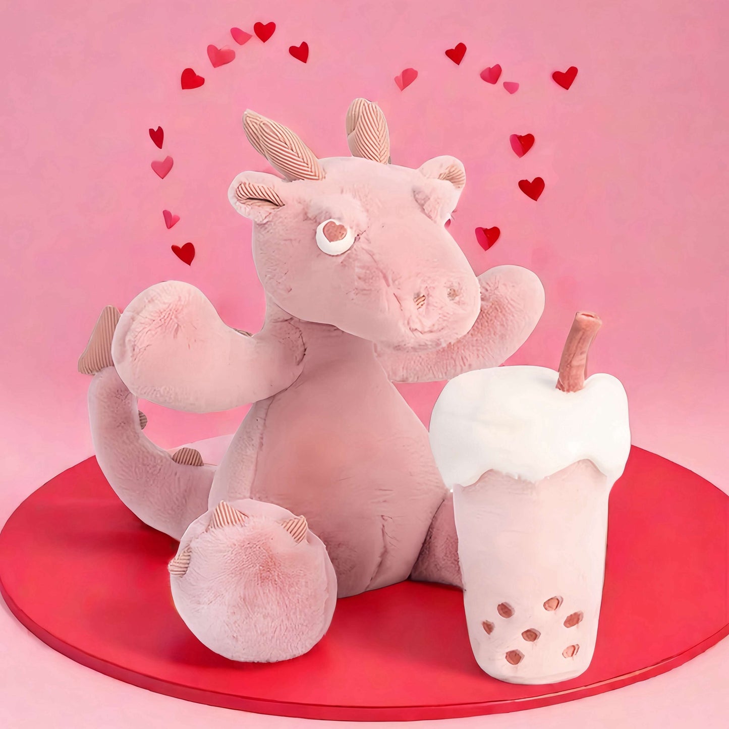 Süßer rosa Drachen Plüsch