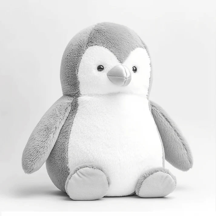 Grauer Pinguin Plüsch