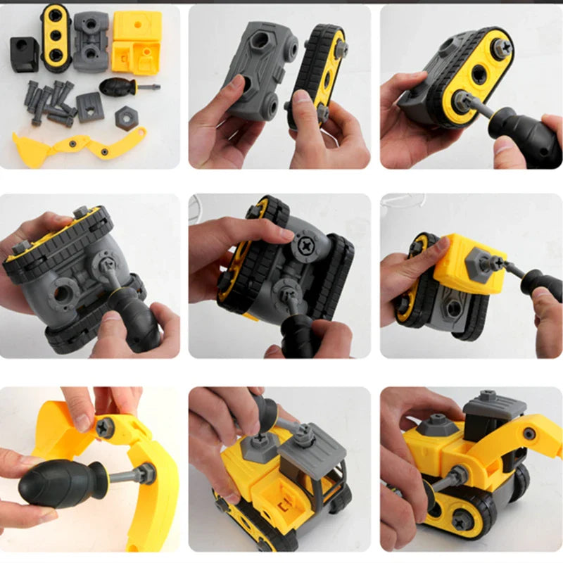 Construction trucks - technik und fgantasie mit baufahrzeugen - diy baustellen-fahrzeug