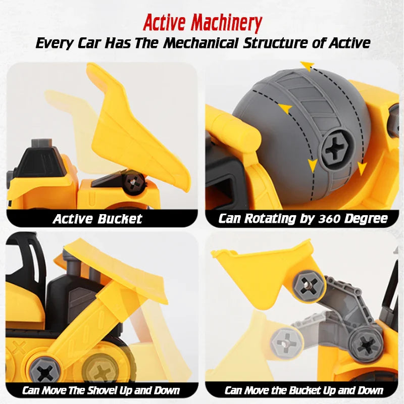 Construction trucks - technik und fgantasie mit baufahrzeugen - diy baustellen-fahrzeug