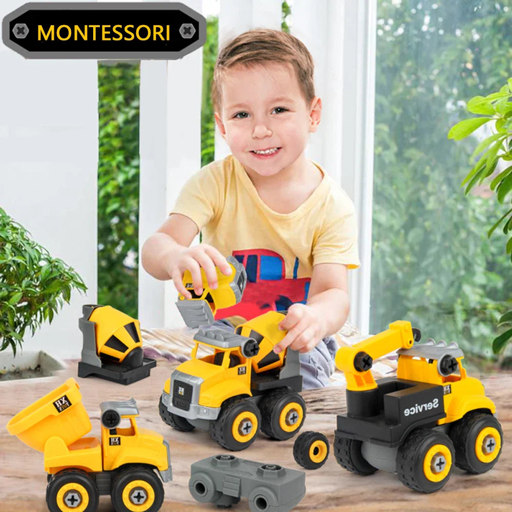 Construction trucks - technik und fgantasie mit baufahrzeugen - diy baustellen-fahrzeug