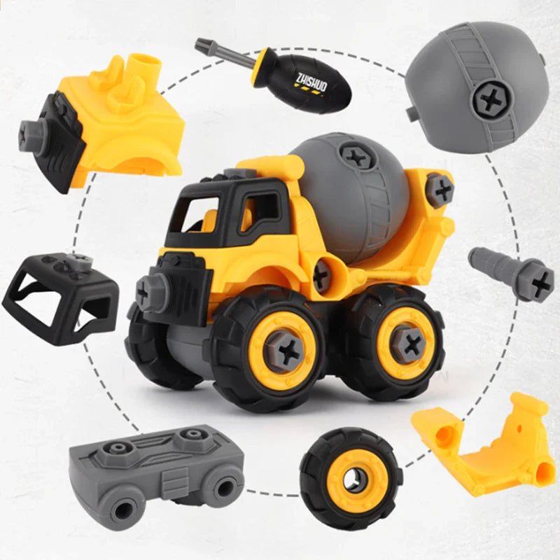Construction trucks - technik und fgantasie mit baufahrzeugen - diy baustellen-fahrzeug