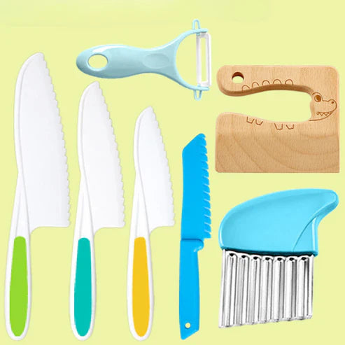 Sicheres küchen-set - für kleine köche