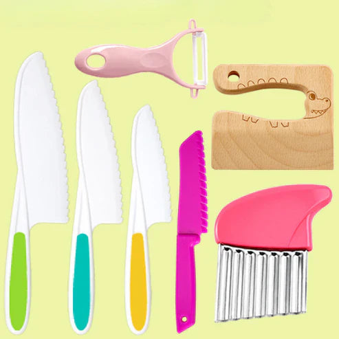 Sicheres küchen-set - für kleine köche