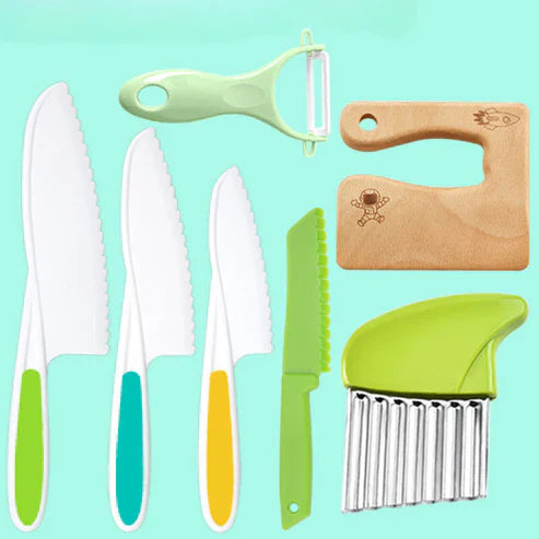 Sicheres küchen-set - für kleine köche