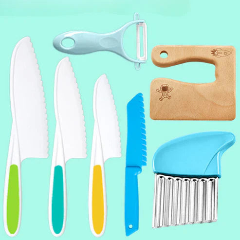 Sicheres küchen-set - für kleine köche