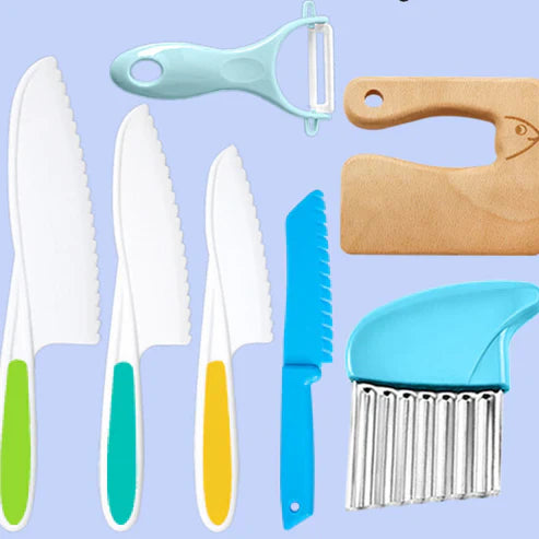 Sicheres küchen-set - für kleine köche