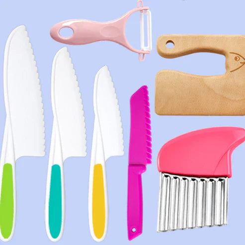 Sicheres küchen-set - für kleine köche