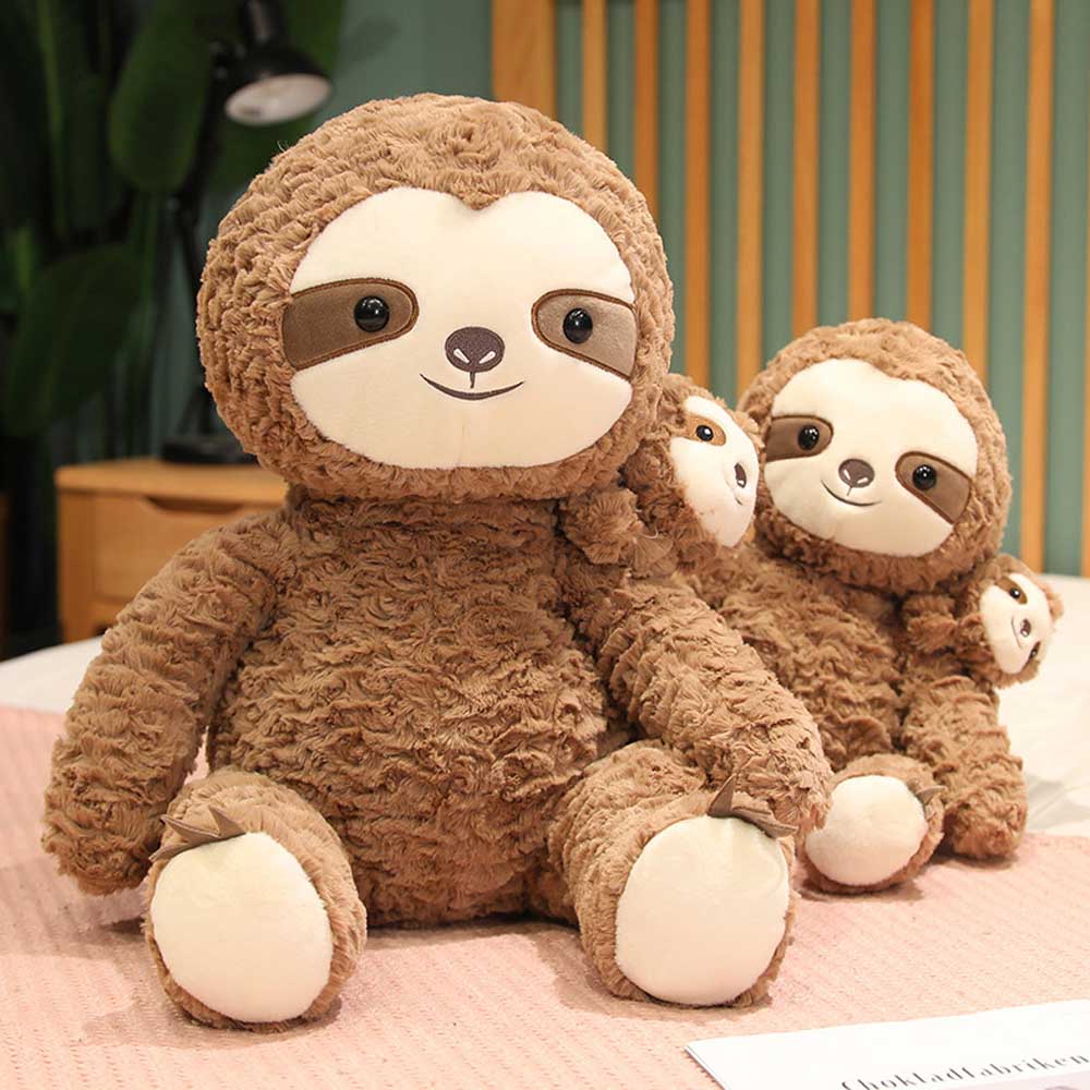 Sunny - Faultier Mama und Baby Plüschfigur