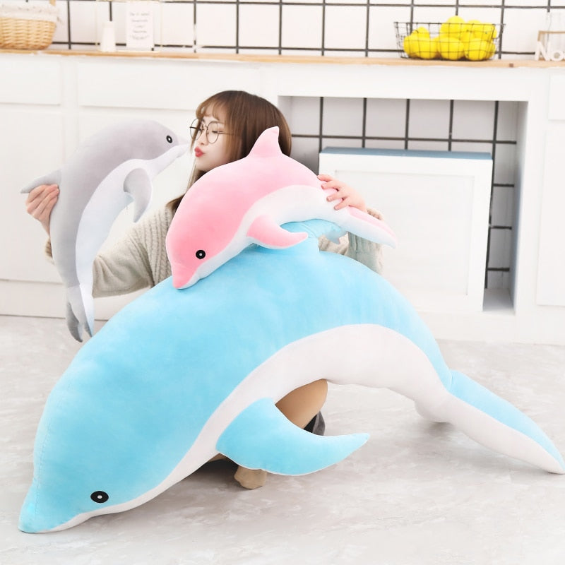 Dolphin - Weicher blauer Plüsch