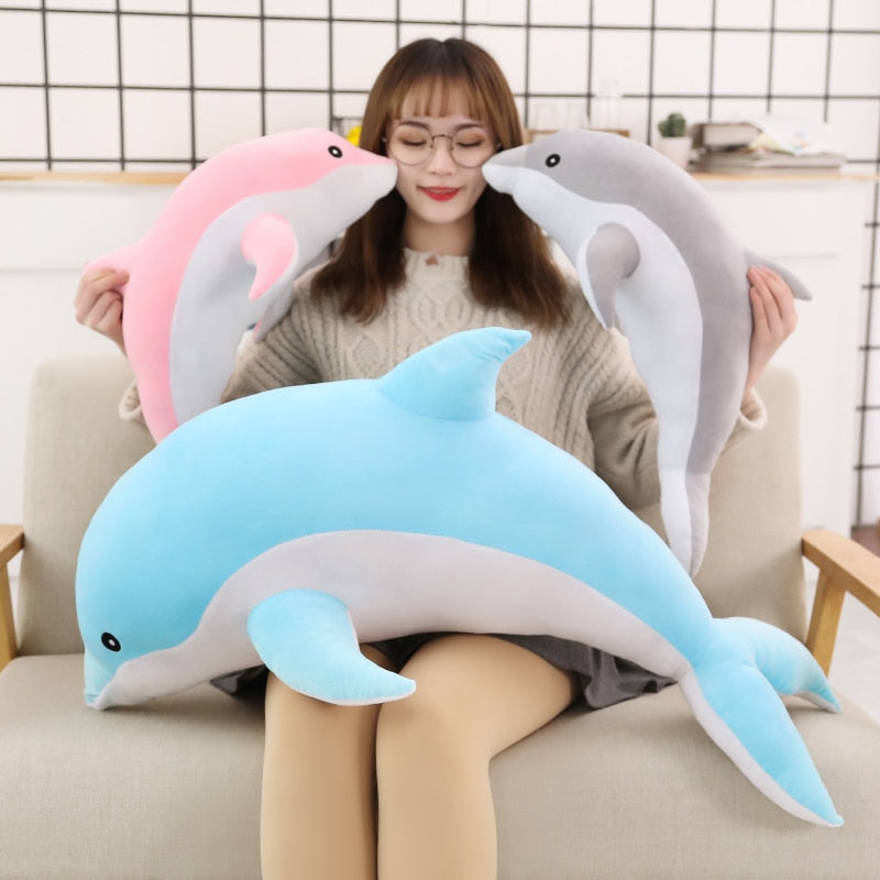 Dolphin - Weicher blauer Plüsch